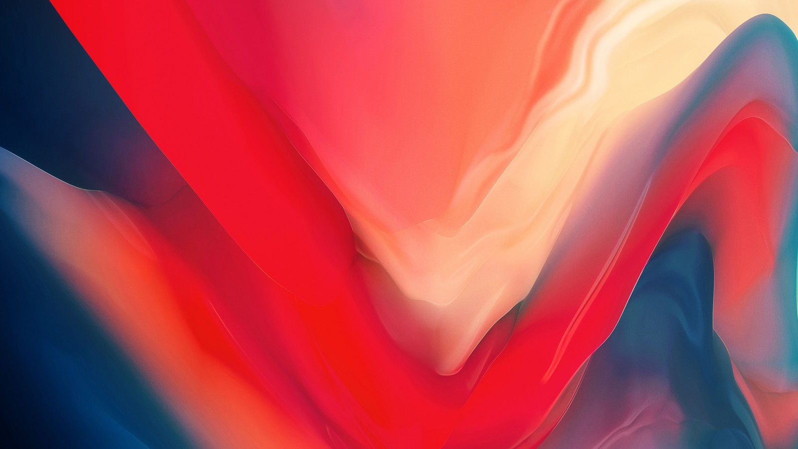 A close up of a red and blue abstract painting with a black background (oneplus 6, flower, plant, petal, magenta)