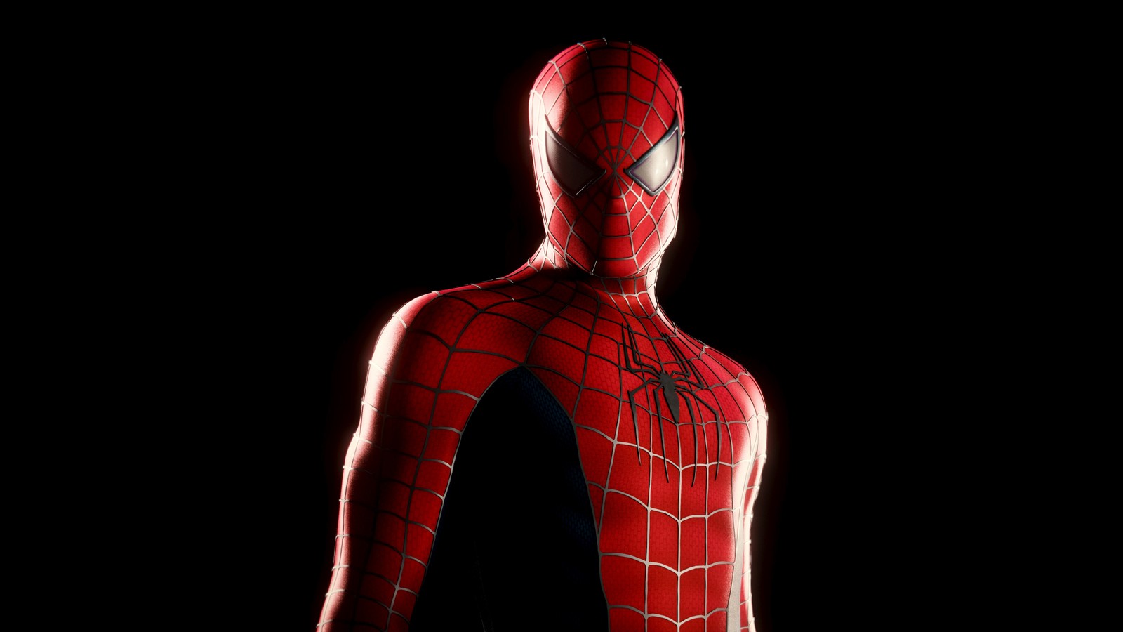 Spider-man dans un costume rouge avec un fond noir (spider man, amoled, 5k, arrière plan noir, spiderman)