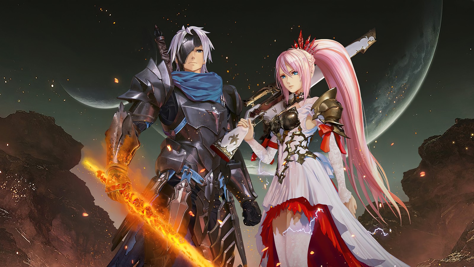 tales of arise, video game, alphen, shionne, shionne vymer imeris daymore wallpaper