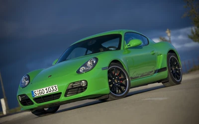 Porsche Cayman verde vibrante: Um ícone de desempenho