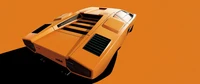 Lamborghini Countach em laranja marcante: Um ícone de supercarro