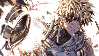 genos, one punch man, anime