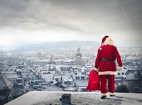 papá noel, día de navidad, nube, turismo, vacaciones