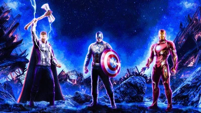 Avengers: Endgame - Thor, Captain America, and Iron Man Unite