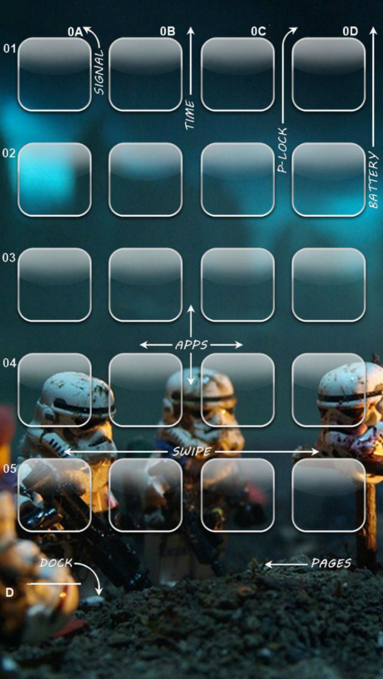 There are many legos that are sitting on a table (iphone icon, menu)