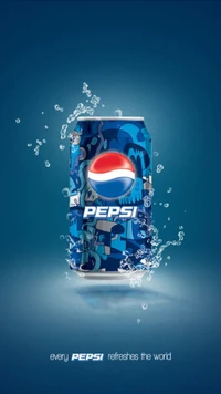 Nouveau logo rafraîchissant de Pepsi avec éclaboussure bleue