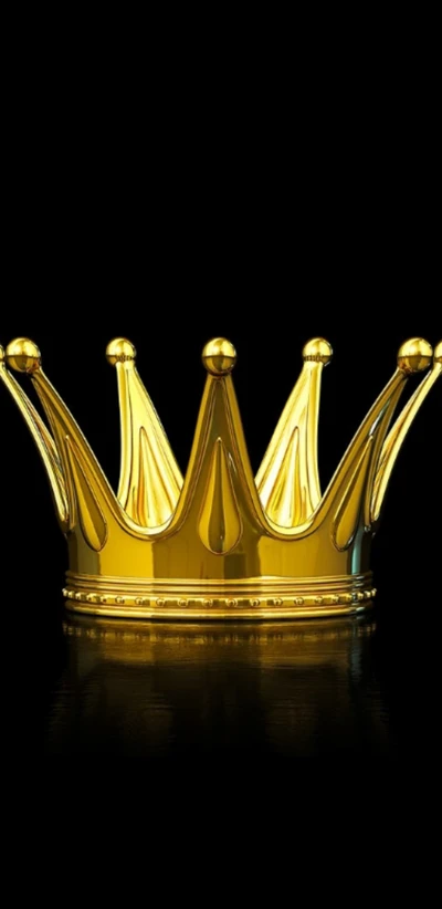 Elegant Gold Crown on a Dark Background