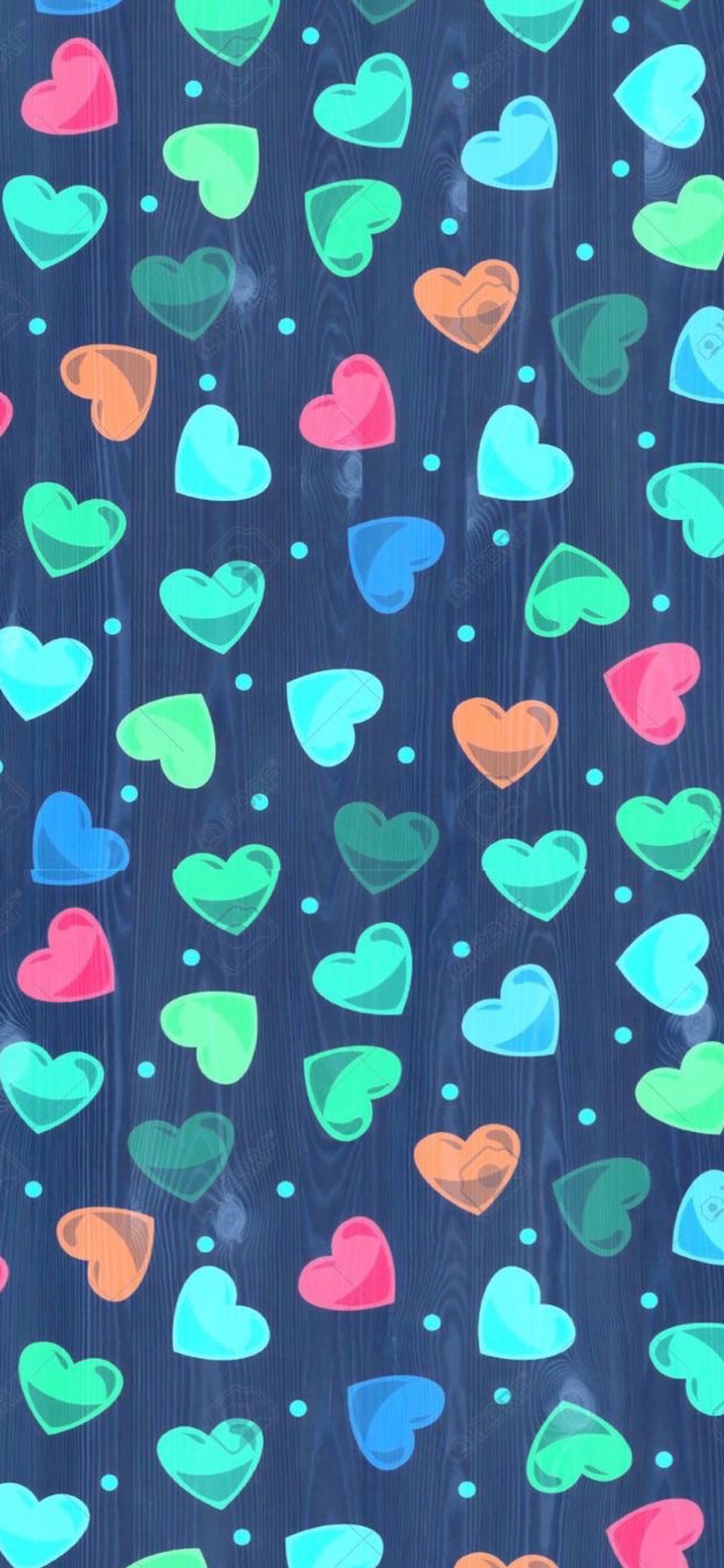 colorful, cute, girly, heart, hearts Download Wallpaper