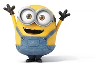 Feliz Stuart o Minion celebrando com um gesto alegre