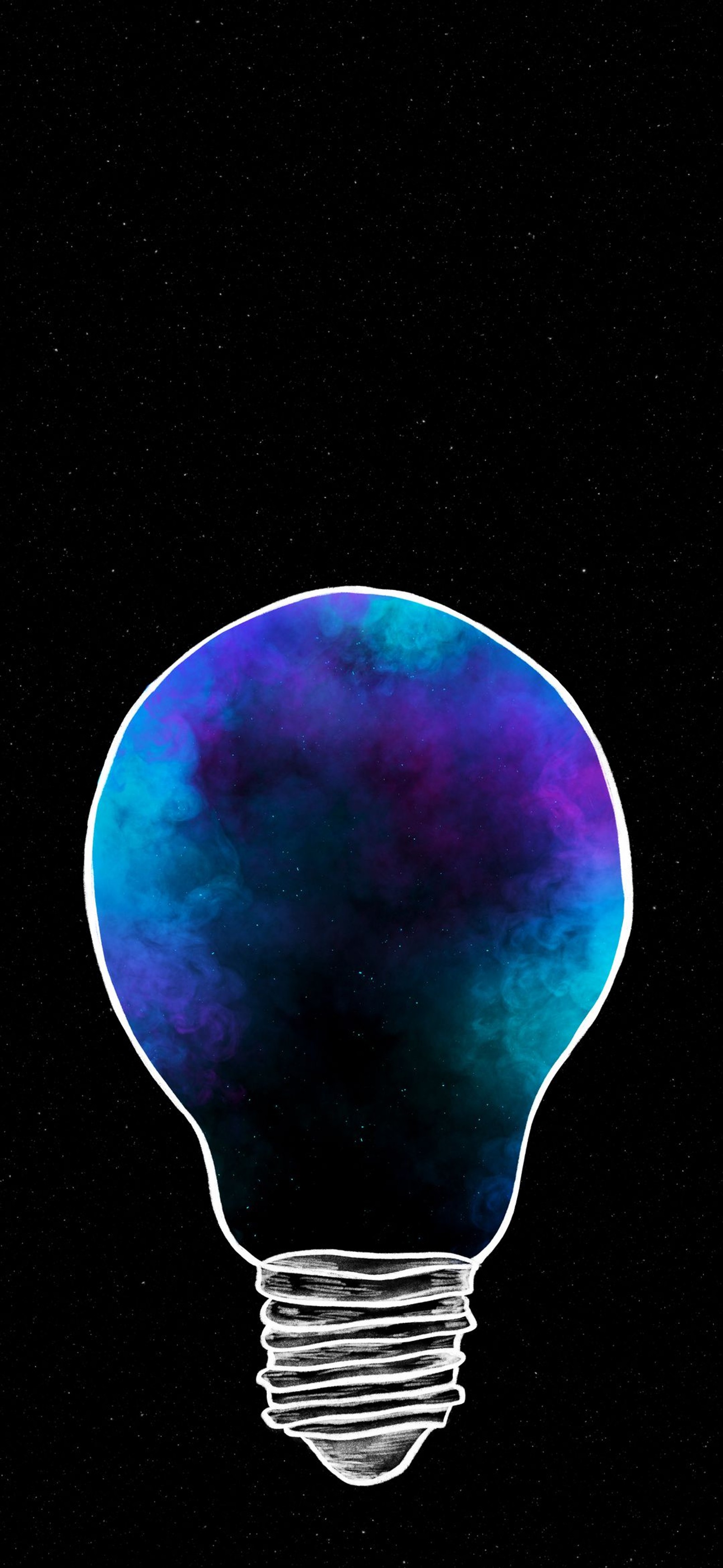 A close up of a light bulb with a sky background (light, lighting, azure, purple, violet)