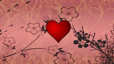 Heart Blossoming with Love: A Floral Valentine's Day Tribute