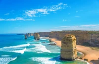 Stunning Coastal Cliffs and Iconic Apostles at the Twelve Apostles, Melbourne