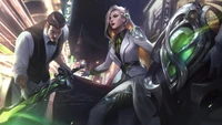 Debonair Leona: Elegância e Poder na Arte Splash de League of Legends