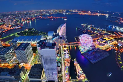 yokohama landmark tower, point de repère, paysage urbain, zone urbaine, ville