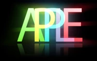 Vibrant Neon Apple Logo with Dynamic Visual Effects