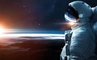 astronaut, outer space, space, spacecraft, atmosphere wallpaper