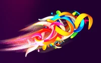 Dynamic Flow of Colorful Lines in Motion