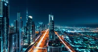 Tour Burj Khalifa au crépuscule : Un paysage urbain époustouflant