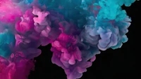 Vibrant Swirls of Colorful Smoke in Digital Art