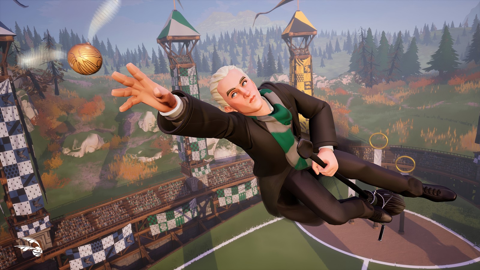 Baixar papel de parede draco malfoy, harry potter campeões de quidditch, jogo de vídeo