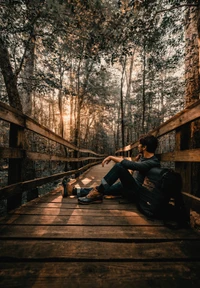 imágenes de otoño, puente, paisajes