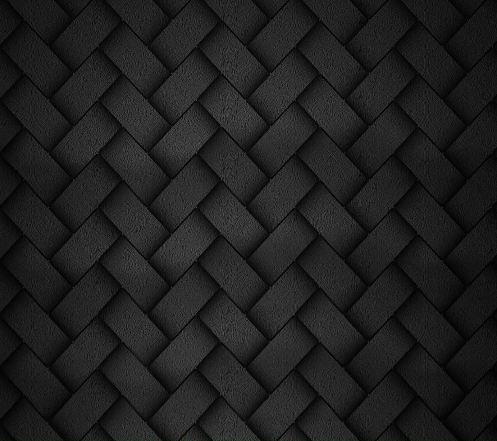 A black background with a pattern of woven squares (abstract, black, carbon, gs5, htc)