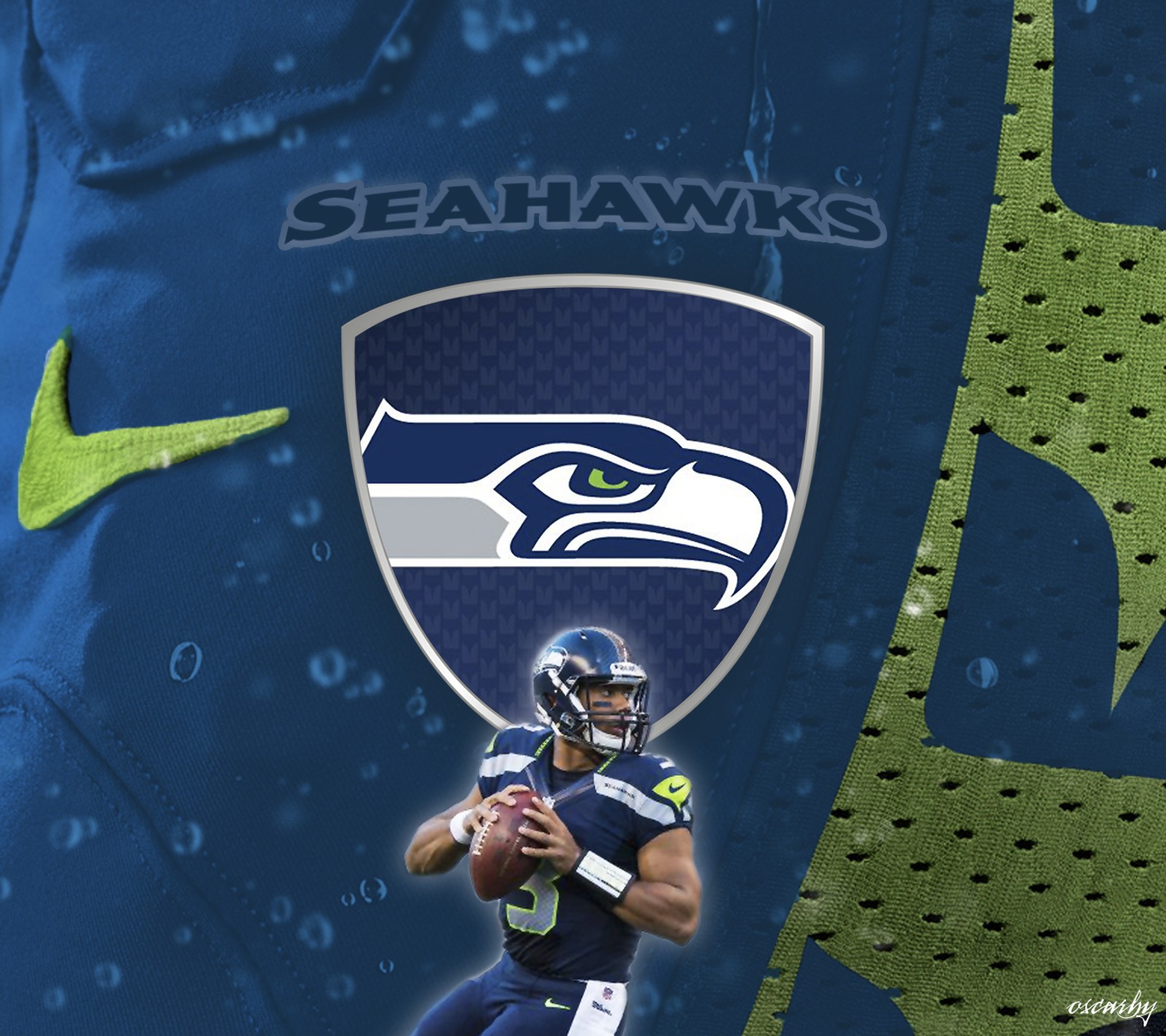 Baixar papel de parede android, galáxia, nfl, nike, seahawks