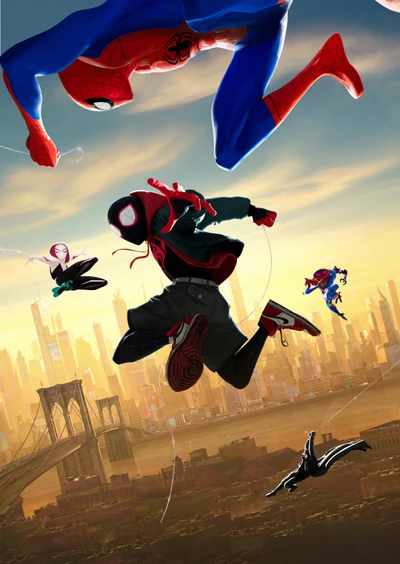 spider man, hd, spider verse, into the spider verse, película