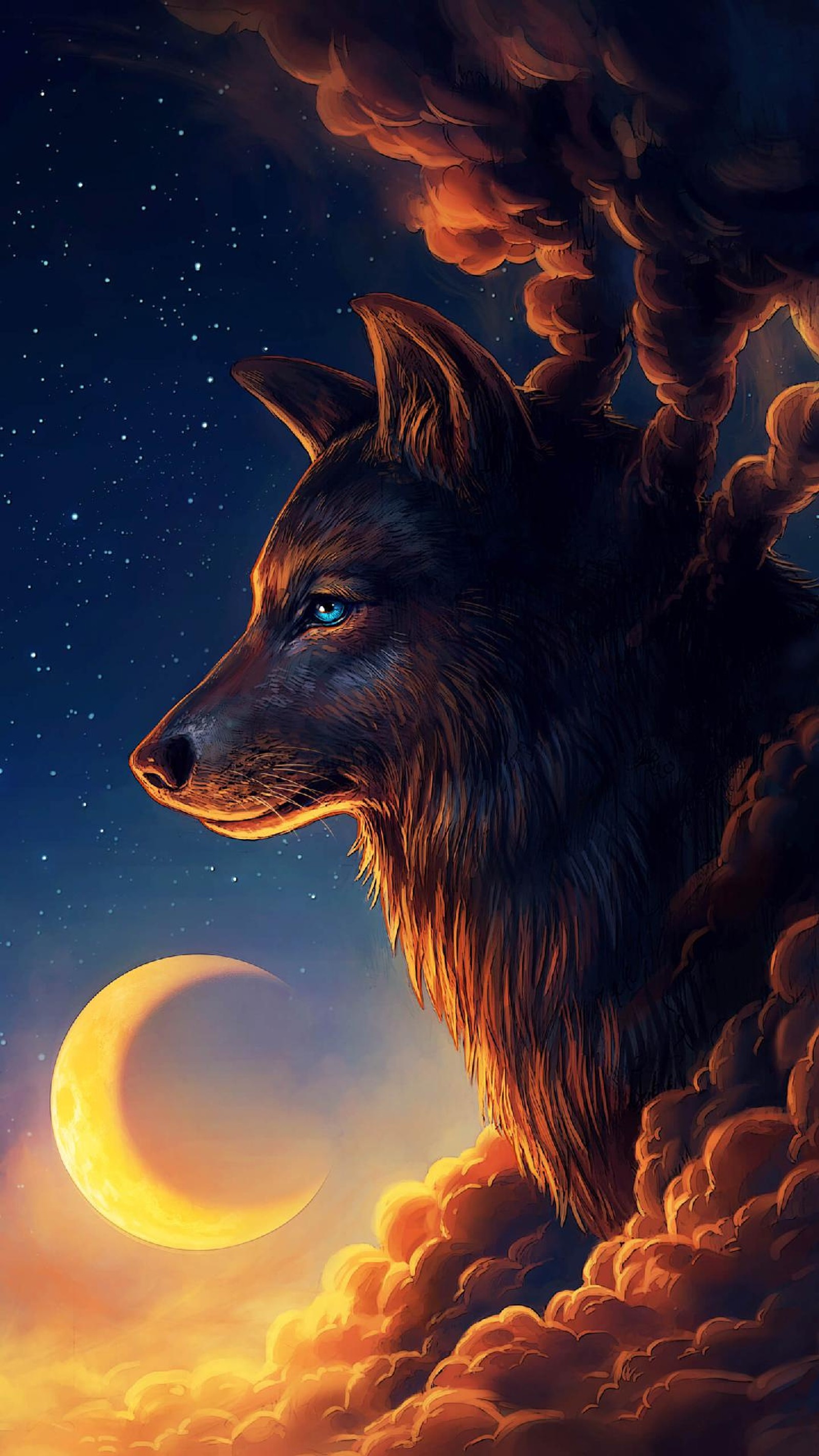 awsome, creation, fox, smok Download Wallpaper