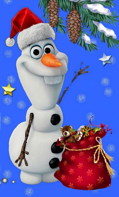 frozen, regalo, feliz navidad, copo de nieve, muñeco de nieve