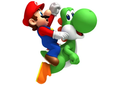 Mario reitet Yoshi: Ein dynamisches Duo im Abenteuer