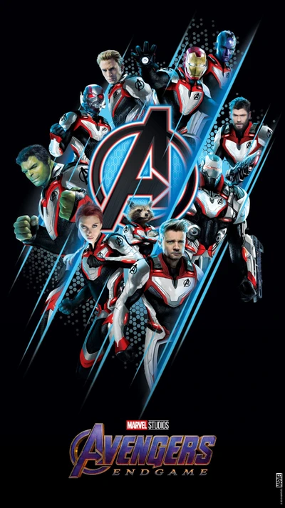 Avengers: Endgame - Heroisches Team in ikonischen Kampfanzügen