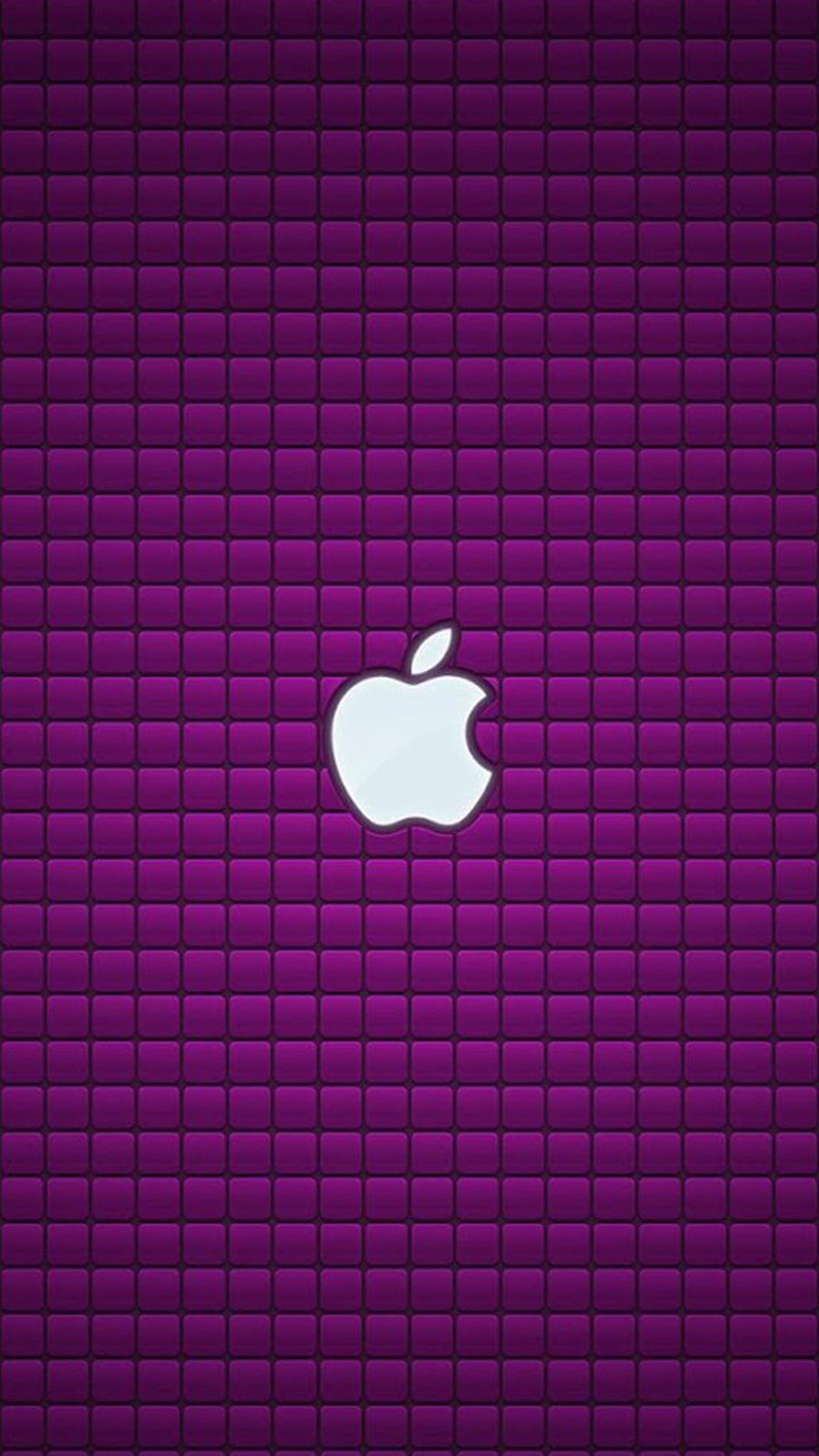 A purple apple logo on a purple background (apple, quilted)