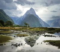 montaña, nuevo, zelanda, zealand