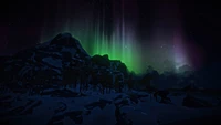 auroras boreales, aurora boreal, noche, escenario