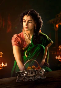 Alia Bhatt as Sita in RRR: A Stunning 4K Wallpaper from the 2022 Telugu Movie