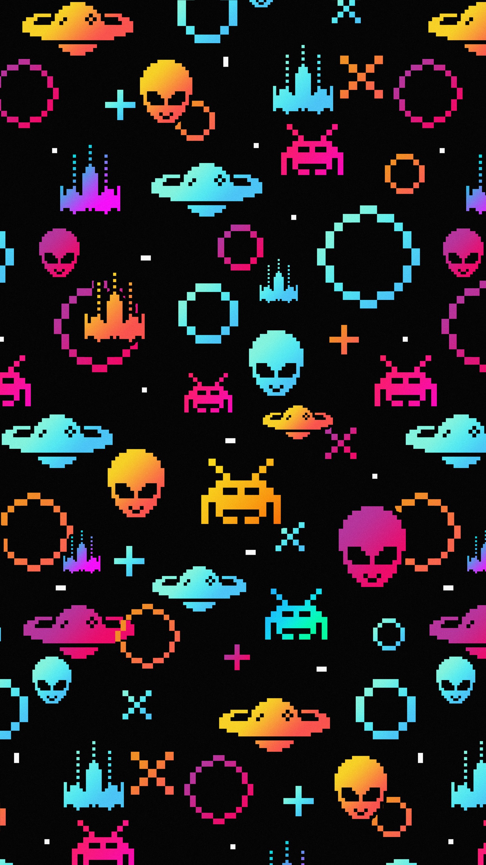 Gros plan d'un motif de têtes d'extraterrestres et d'aliens. (motif, conception graphique, lumière, noir, manche)