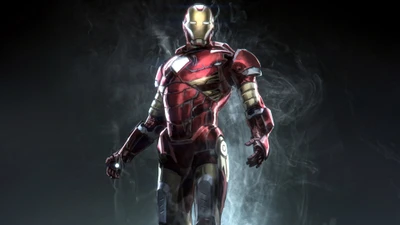 Iron Man: Héroe icónico de Marvel en pose dinámica