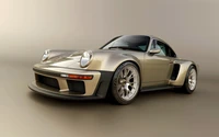 2023 Singer 911 DLS Turbo Road em um deslumbrante acabamento dourado