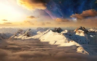 swiss alps, aesthetic, alps mountains, switzerland, clouds wallpaper