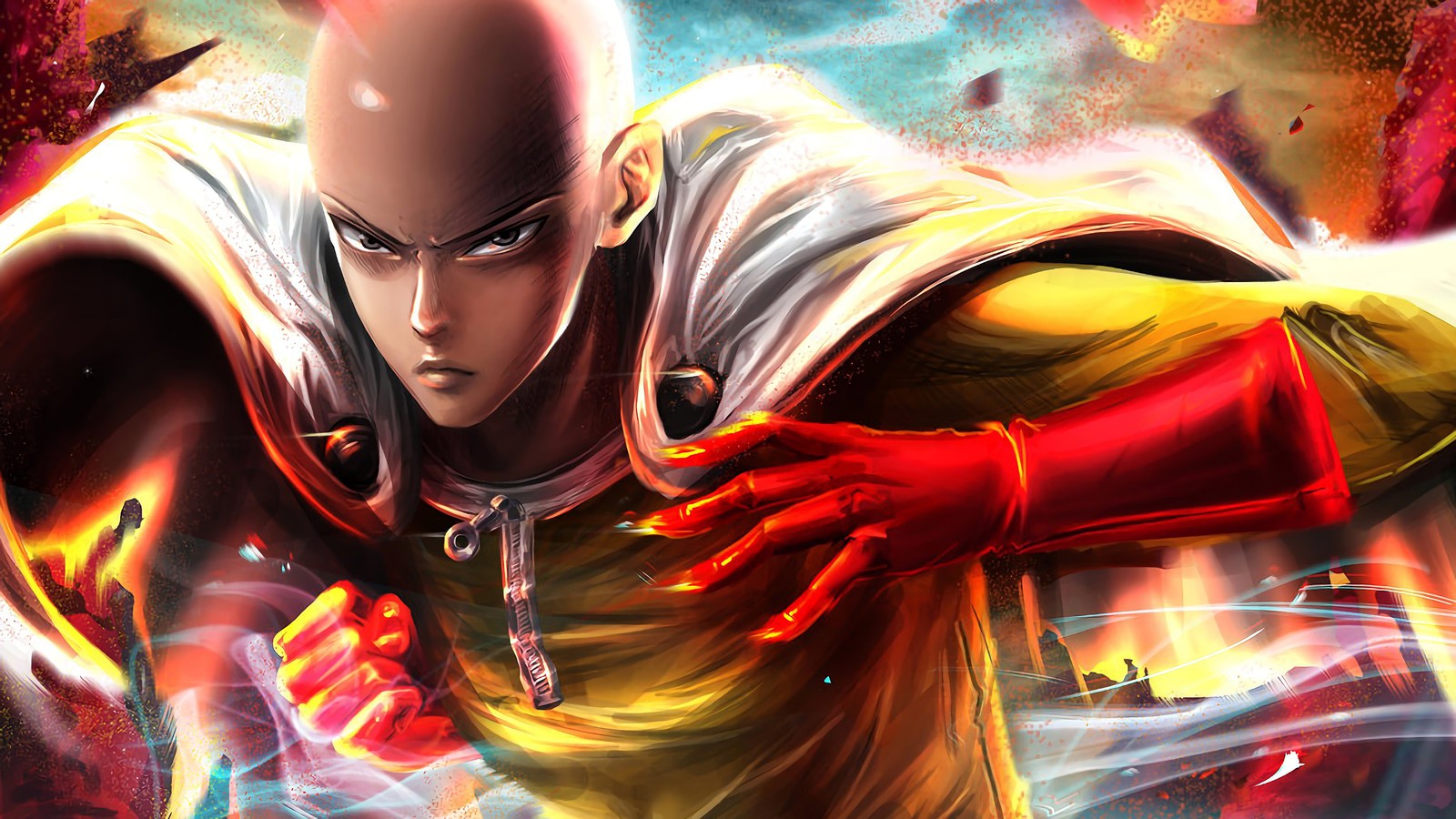 Téléchargez le fond d'écran saitama, one punch man, anime