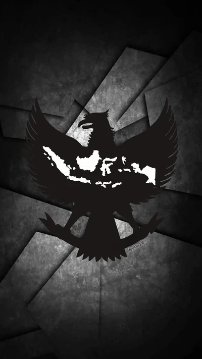 Garuda Pancasila: Indonesia's National Emblem in Night Black