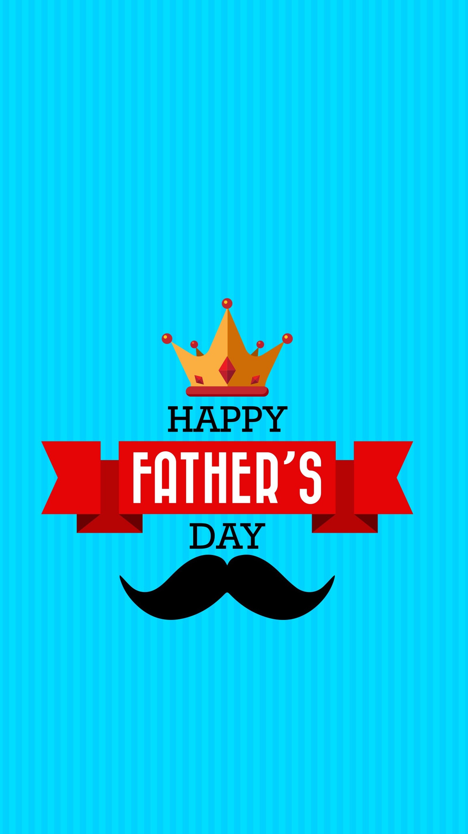 A blue background with a crown and a ribbon with the words happy father's day (fathers day, happy, zedgedadgrad)