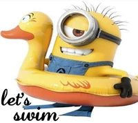 lets swim, minion