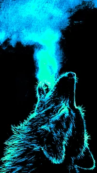 oscuro, lobo, animal