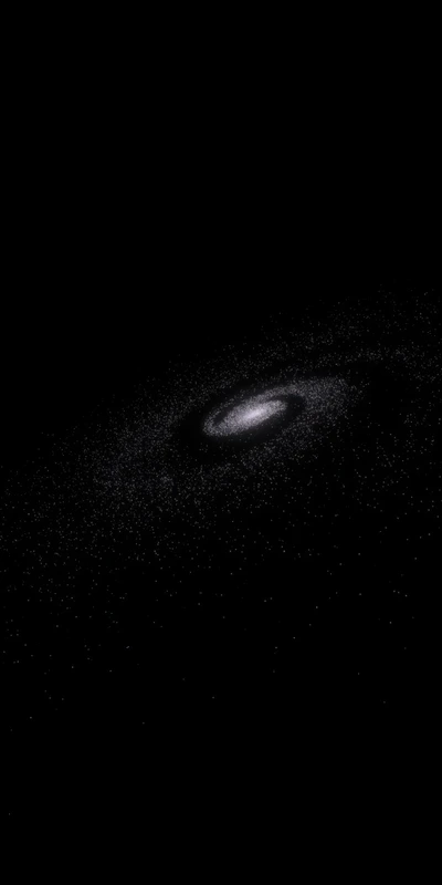 Beeindruckende schwarze Galaxie umgeben von Sternen im Universum