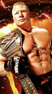 Brock Lesnar: Campeão da WWE em um confronto ardente