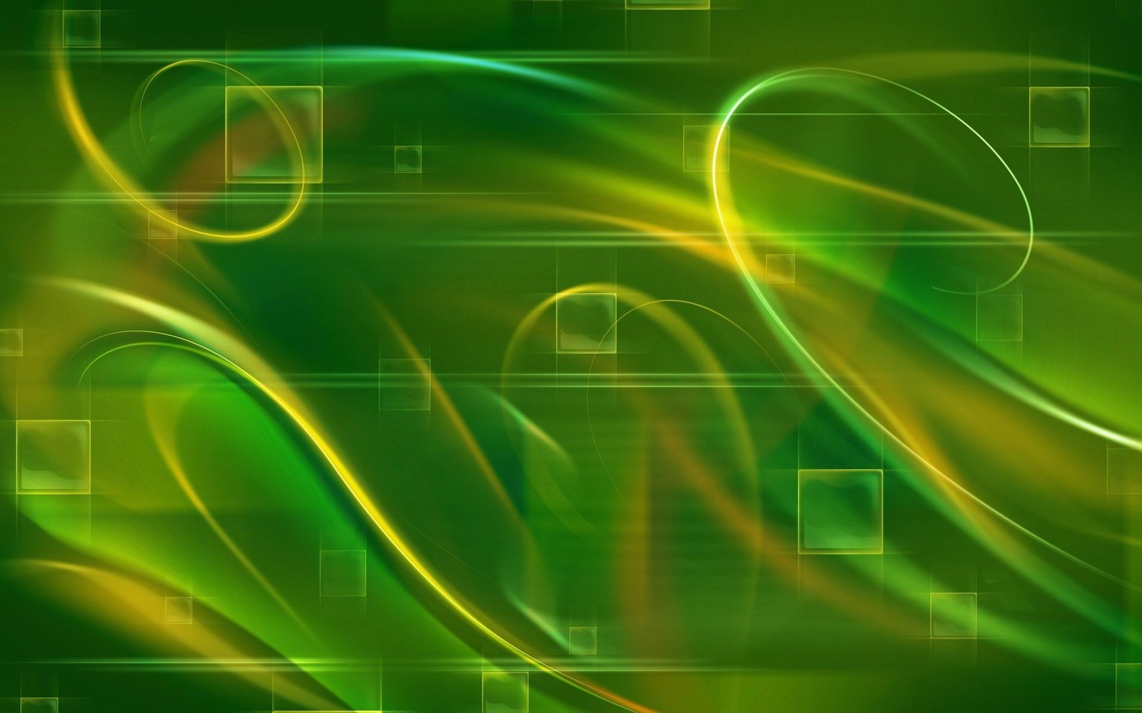 Abstract green and yellow background with squares and lines (green, pattern, line, circle, special effects)