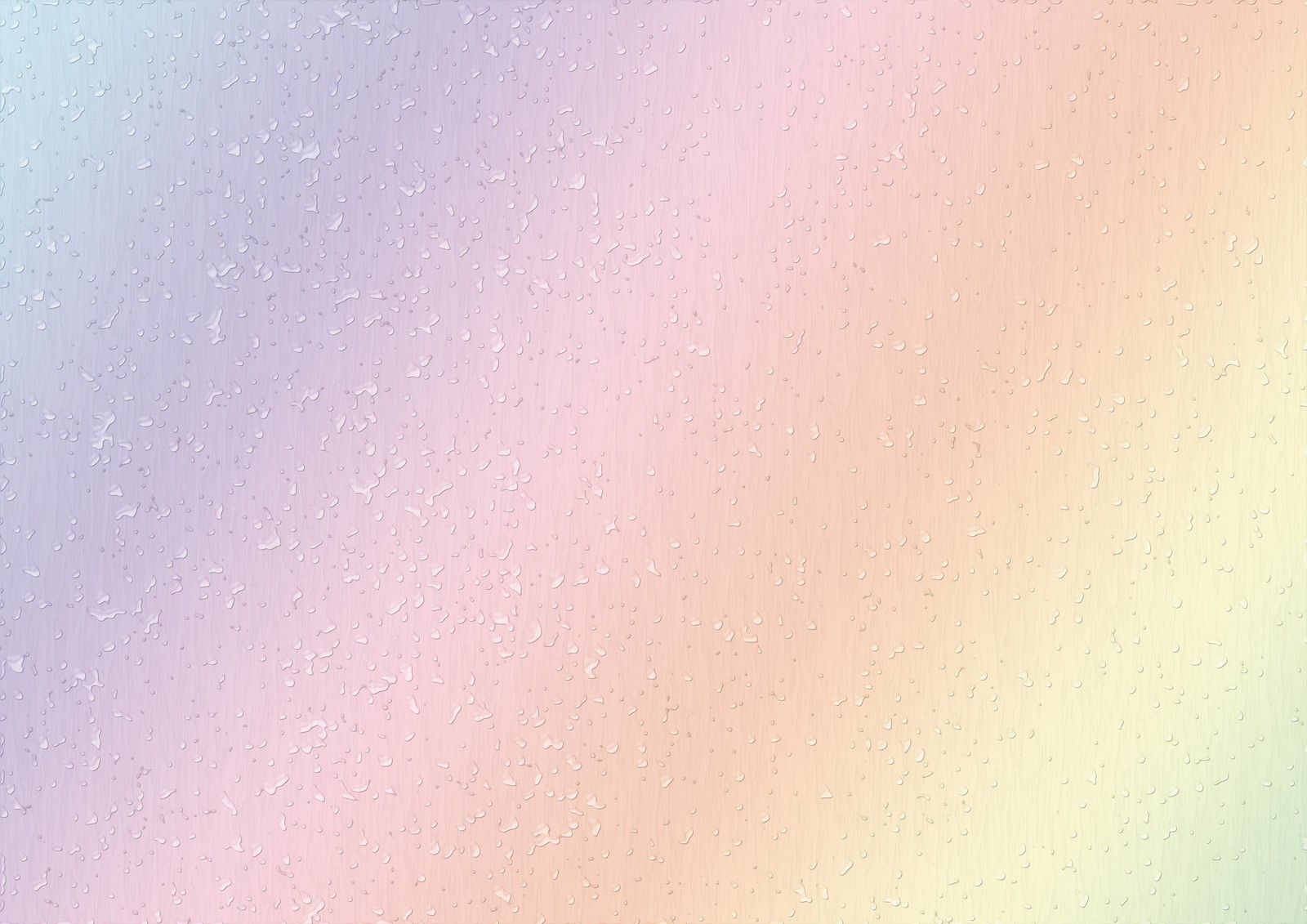 A close up of a rainbow colored background with water droplets (light, purple, cell, orange, atmosphere)