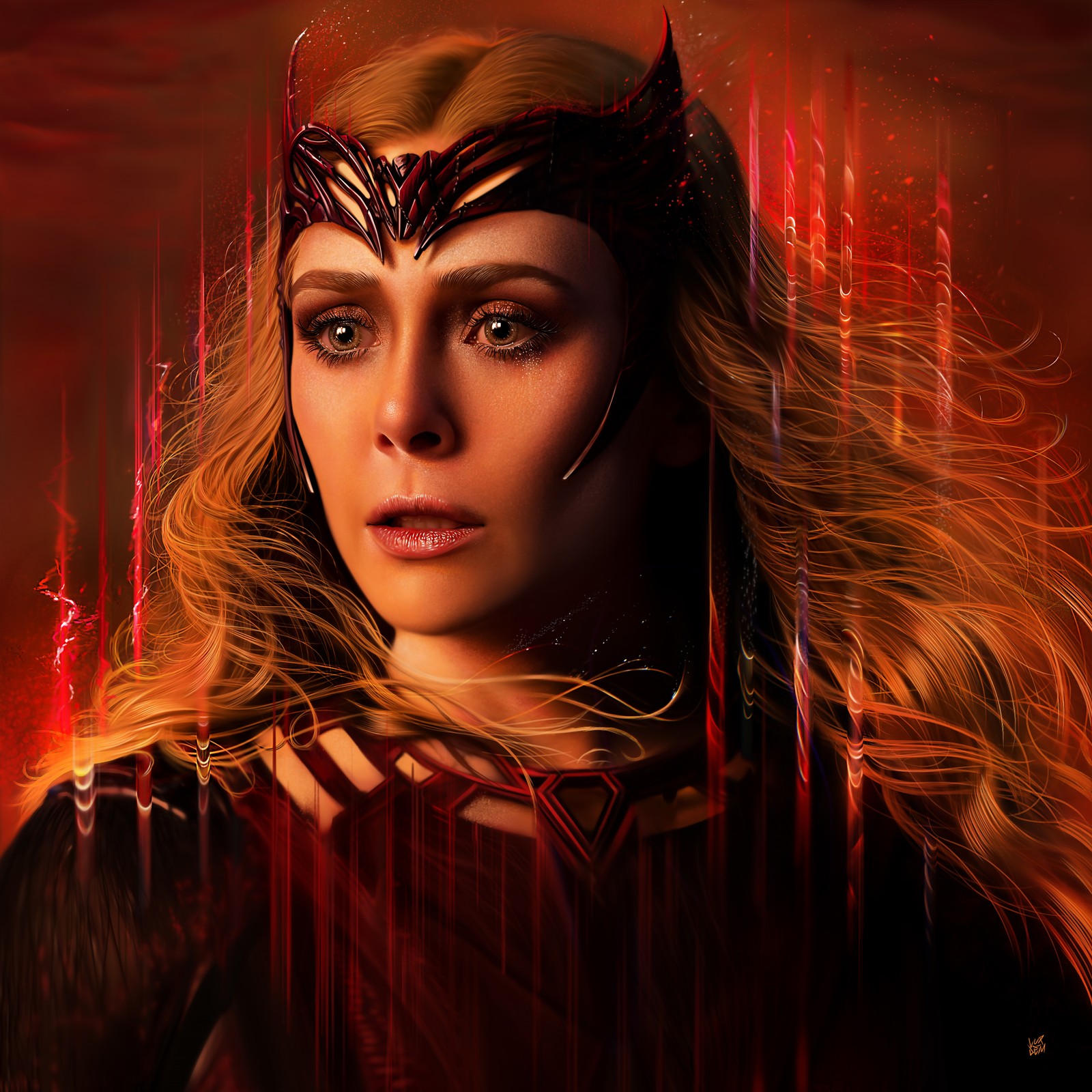 elizabeth olsen, scarlet witch, wanda maximoff, marvel superheroes, marvel comics Download Wallpaper